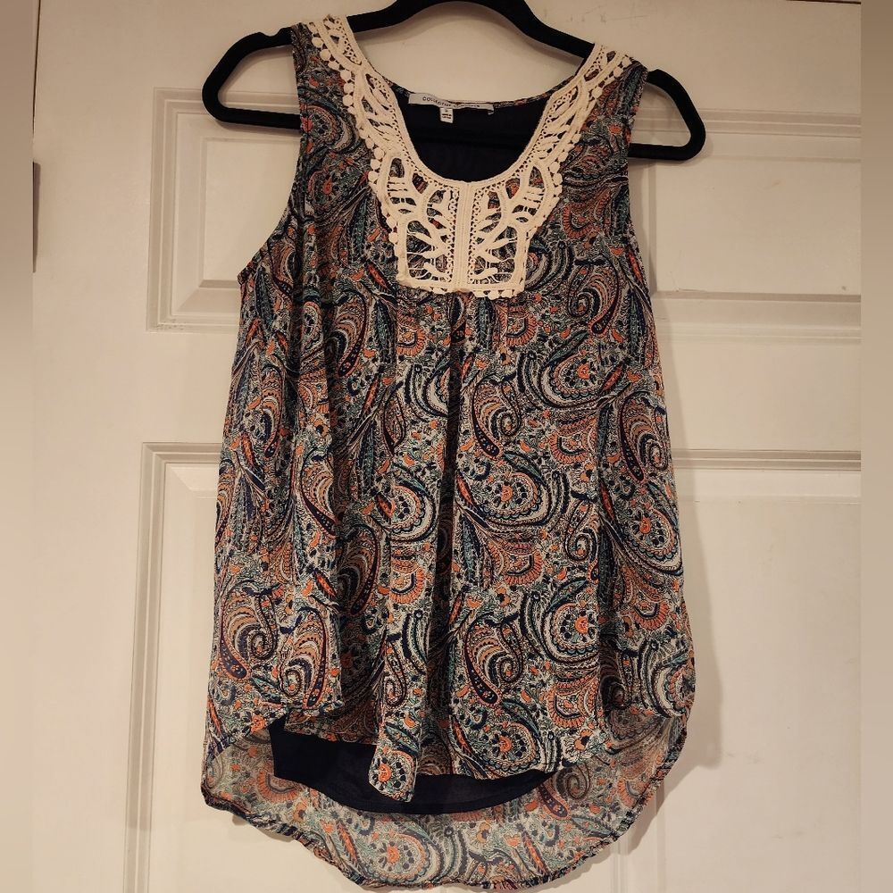 Collective Concepts paisley print sleeveless blouse S